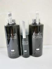 TOKIO IE Inkarami Platinum Shampoo 400ml + Treatment 400g + Outkarami Oil Japan