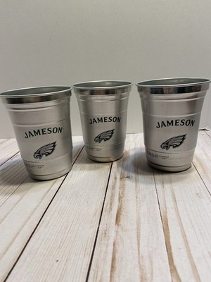 Jameson Irish Whisky Philadelphia Eagles Aluminum Party Cups Set Of 3