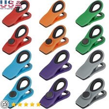 Magnetic Food Bag Clips 12 Pack Durable Sealing Clips Non Slip Kitchen Storage
