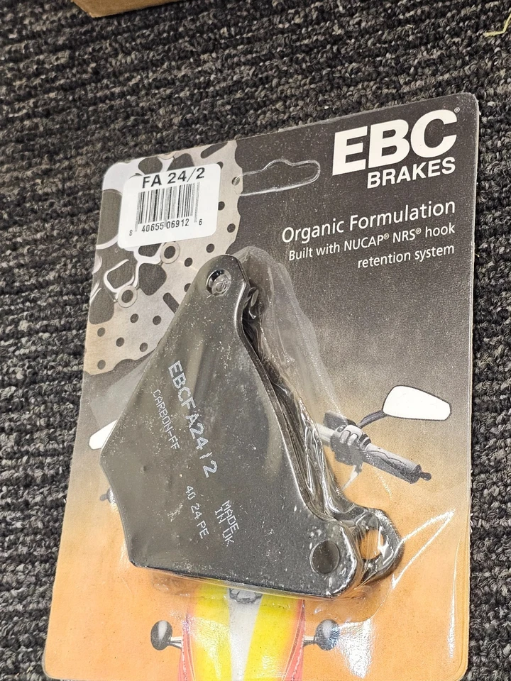 2 pastillas de freno EBC FA24/2 orgánicas para 72-80 Harley-Davidson Electra Glide FL Foto 3 de 4