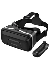 TECKNET VR Headset 110°FOV Anti-Blue for iPhone/Samsung/Android with Controller