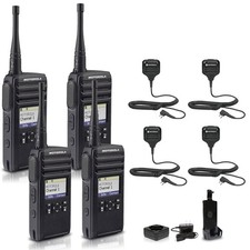 Motorola DTR700 900 MHz Digital 2-Way Radio 50 Channels  4 x HKLN4606 Remote