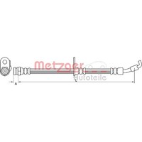Metzger 4110875 Bremsschlauch FüR Mazda 2 DE DH