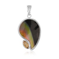 Cavill AnhäNger Bali Barong 925 Silber Mit Perlmutt Und 0,4Ct Citrin