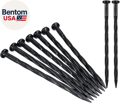 Plastic Landscape Anchoring Spikes 25 Pcs 8 Inch Nylon Spiral Landscape Spikes f