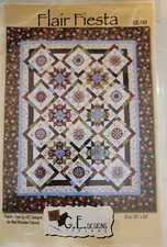 GE Designs Flair Fiesta Quilt pattern  68" x 84"