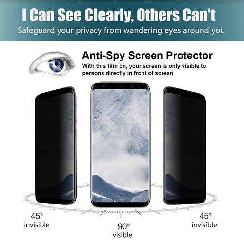 Protector de pantalla de vidrio templado antiespía para Samsung Galaxy S9 S8 Plus Note 9 8 - Imagen 8 de 16