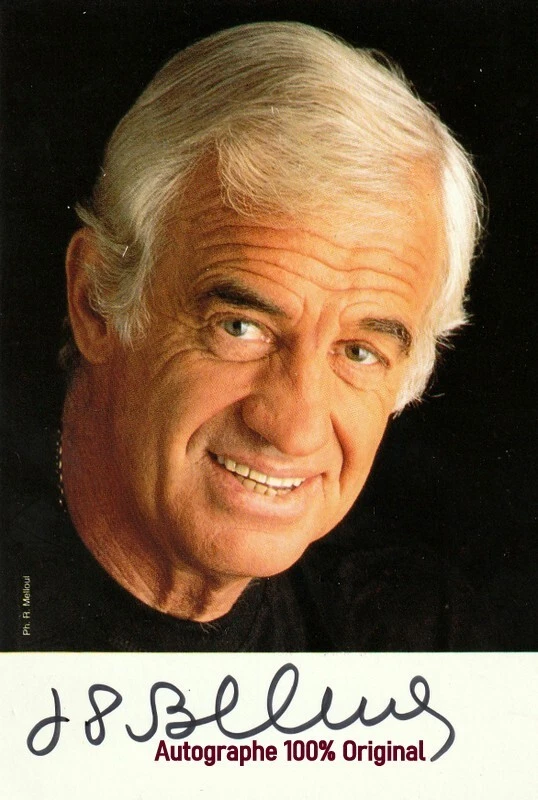 Photo Dédicacée / Autographe De Paul Belmondo – Format 18x12 Cm, Années 80