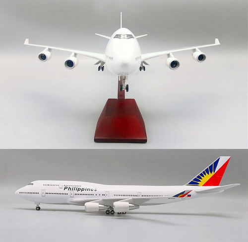 Philippines Airline 45cm Led Light Boeing 747 Plane Model Aircraft Airways Stand - Picture 2 of 9