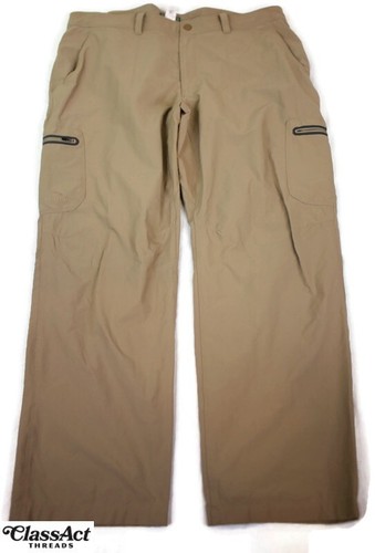 LL Bean Mens Hiking Convertible Stretch Outdoor Cargo Pant Lightweight Tan 40X30 - Picture 6 of 9
