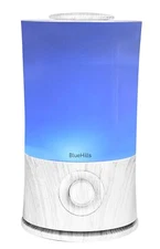 BlueHills 2000 ML Extra Large Essential Oil Diffuser Humidifier White Wood Grain