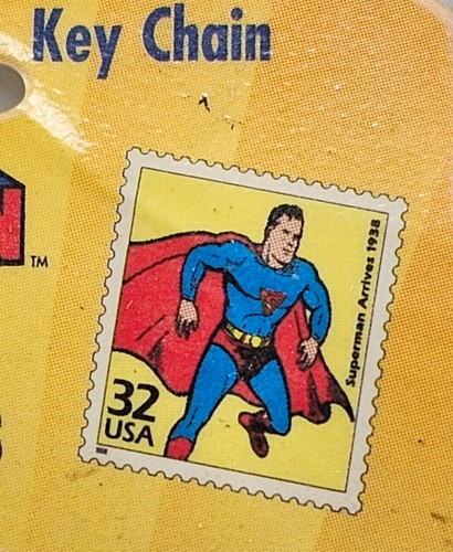 Vintage Superman Briefmarken Sammlerstücke Schlüsselanhänger & 2 Magnete DC Comics USPS 1998 - Bild 19 von 22