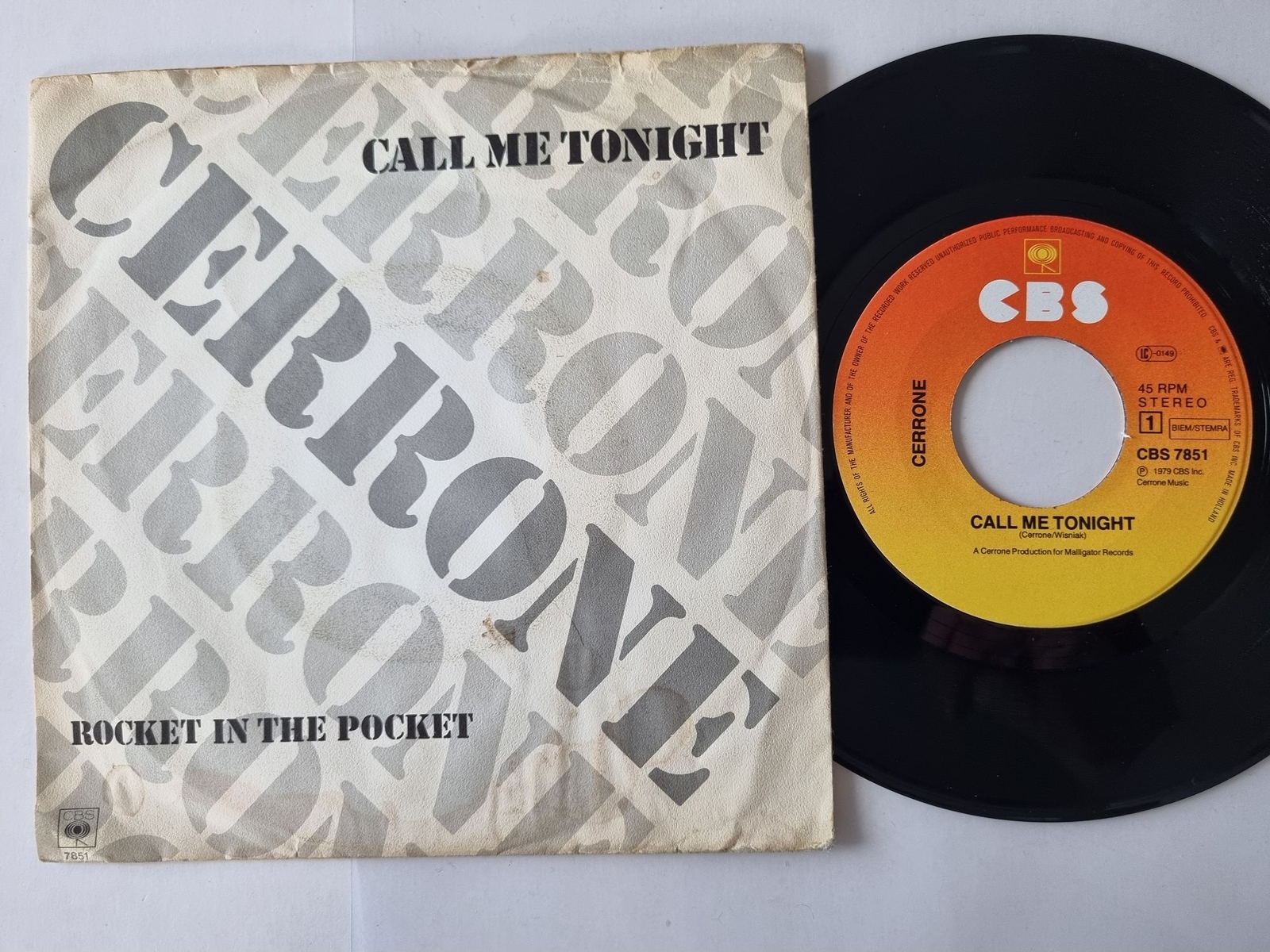 Cerrone - Call Me Tonight 7'' Vinyl Holland