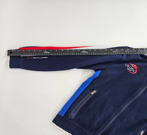 RLX BIG PONY Ralph Lauren 2015 US Open Track Jacket Boys Size Large Navy Blue - Picture 9 of 24
