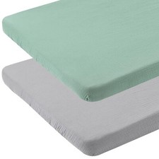 Muslin Bassinet Sheets 33" x 19" Compatible with Mika Micky KoolaBaby 3 in 1 ...