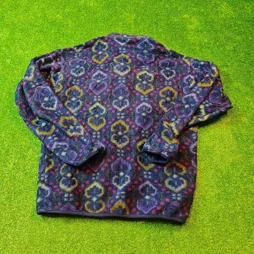 Vintage Patagonia Fleece Sweater Mens Medium Snap-T Monogram multicolor 90s USA - Picture 2 of 13