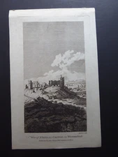 Engraving Kendal Castle in Westmoreland