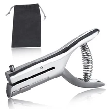 Deep Throat Heavy Duty Hand Held Single Hole Punch 1/8 inch 3 mm for Paper ID...