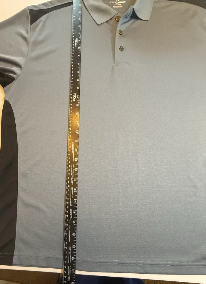 Camisa polo Grand Slam Golf para hombre azul y negra manga corta 2XL-514 Foto 4 de 4