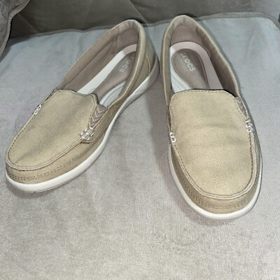 CROCS Tan Moccasin Slip-On Loafers Crocs Size 8 Men main image 4