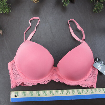 Lady Princess Bra 34C Pink Underwire Padded Adjustable Clasp Back