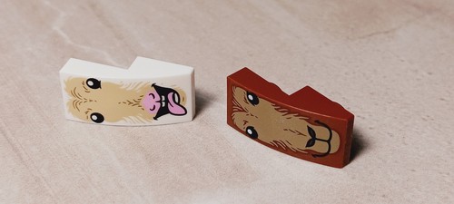 LEGO Goat Faces Lot of 2 Curved Thor Build Silly Printed Animal Farm Auction - Picture 2 of 2