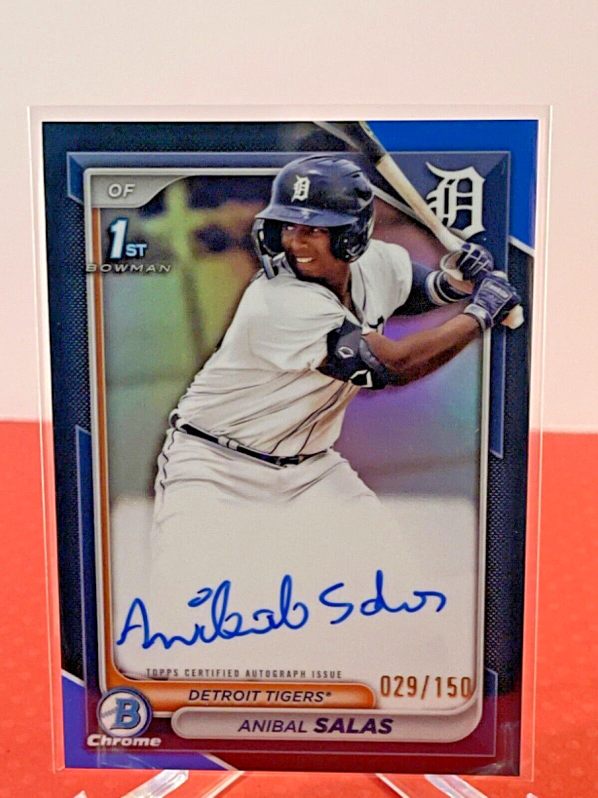 ANIBAL SALAS 2024 BOWMAN CHROME 1ST TRUE BLUE AUTOGRAPH AUTO /150 Q0398