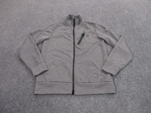Spyder Jacket Adult M Gray Active Performance Outdoors Lightweight Stretch Mens - Picture 2 of 9