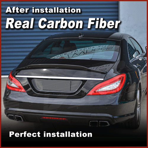Spoiler posteriore in carbonio per Mercedes CLS W218 C218 CLS63 AMG 12-17 spoiler ala labbro spoiler - Foto 2 di 10
