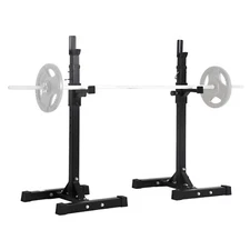 Squat Rack Adjustable Barbell Bench Press Stands 40"-66" Multi-Function Sturdy