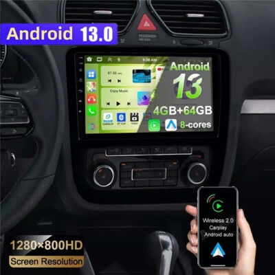 4+64G Für VW Scirocco 2008-2017 Android Autoradio Wireless Carplay GPS Navi WIFI