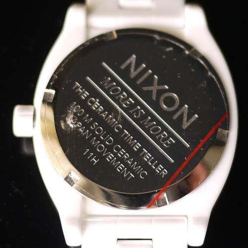 Nixon Ceramic Player A250-100 TUTTO Bianco Automatico con Scatola Ceramica Nuovo di Stato - Foto 8 di 12