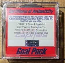 Vladimir Tarasenko St. Louis Blues Game Used Career Goal #193 Puck A:#90/#27 CUP