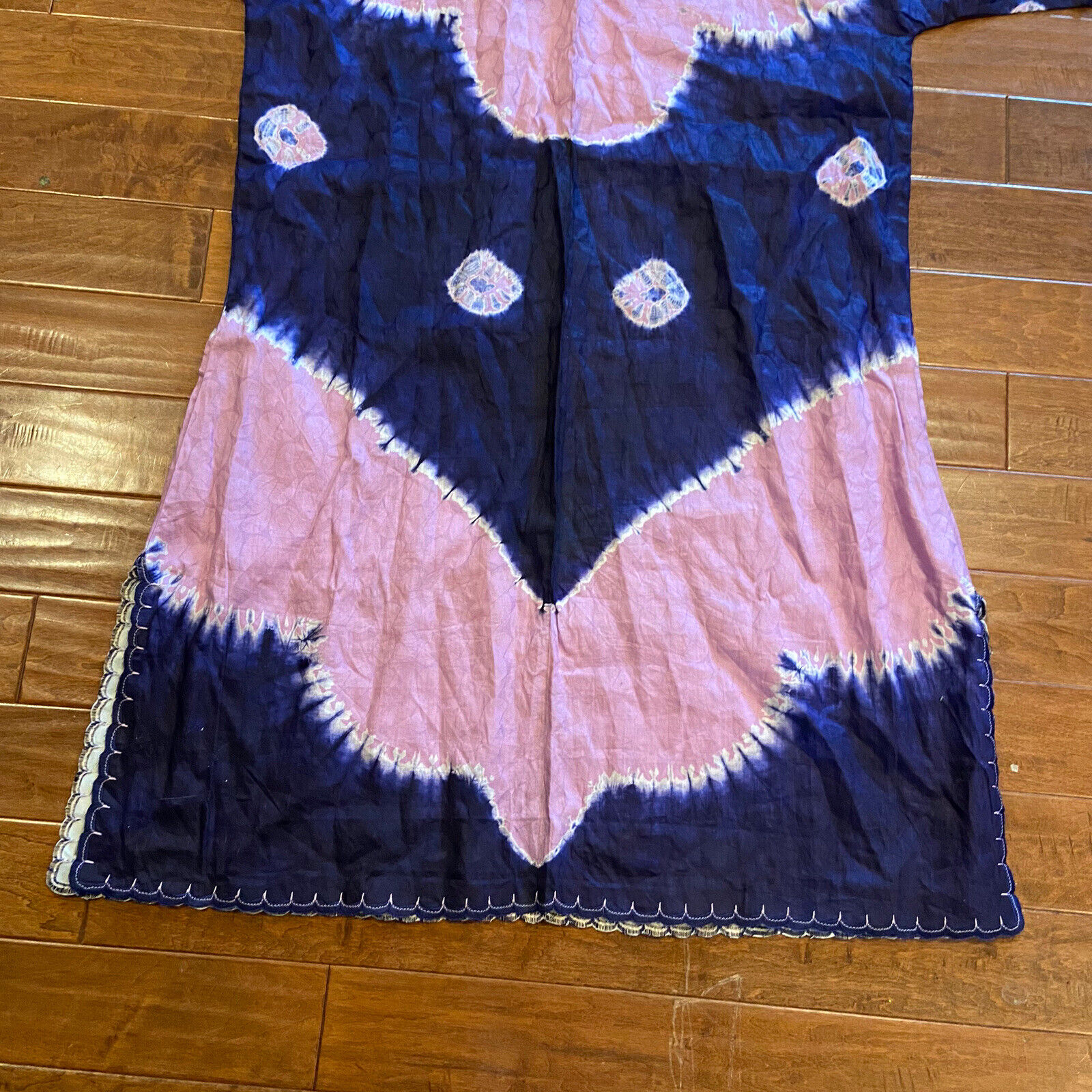 Vintage Kaftan Mumu Tie Dyed XL housedress dress … - image 4