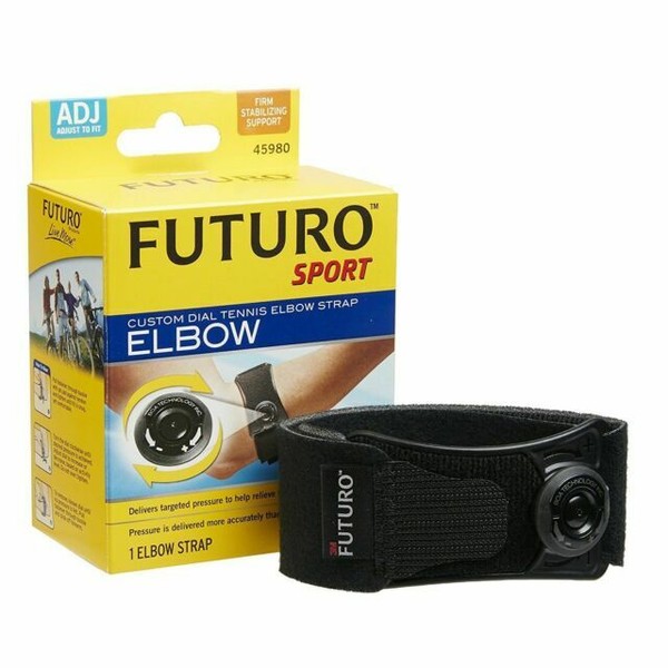 Futuro 45980ENR Custom Pressure Elbow Strap One Size Black for sale