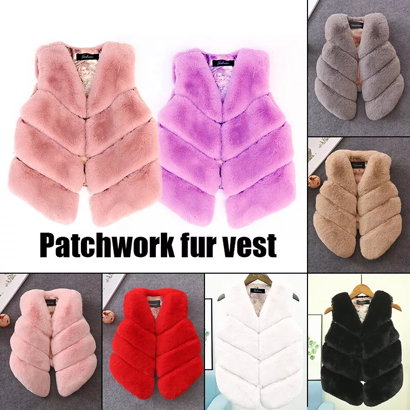 Light pink fur clearance vest