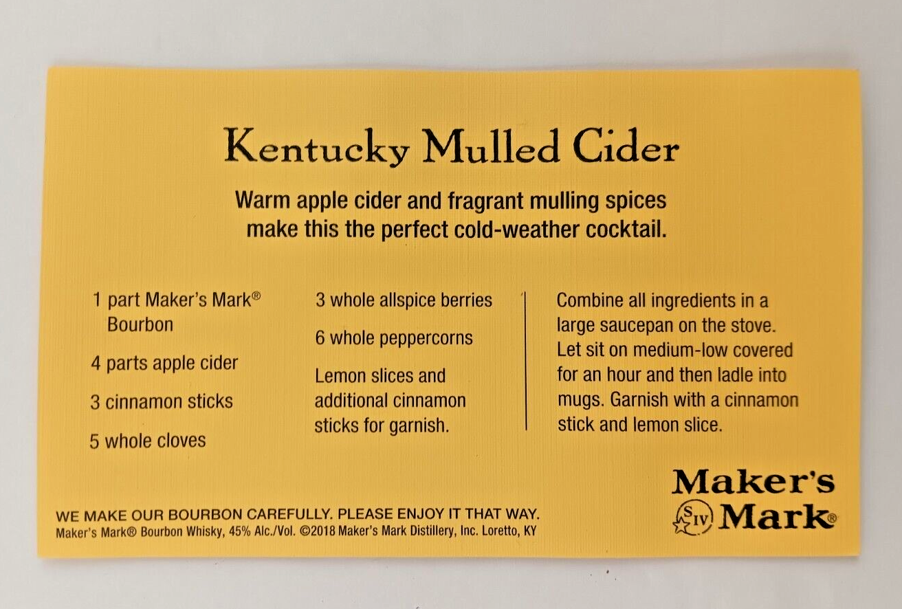 Maker's Mark Christmas Socks with Ambassador Letter & Bourbon Cider