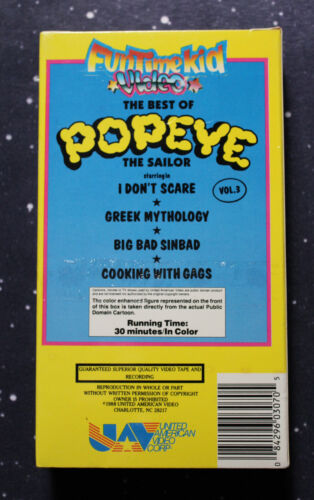 Best of Popeye The Sailor Vol. 3 VHS (1988) - New/Sealed - Fun Time Kids Video - Picture 3 of 6