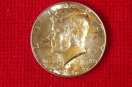 1968 (D) Kennedy Half Dollar, **(40% Silver)** BU, US Coin, *(Collector Coin)*.