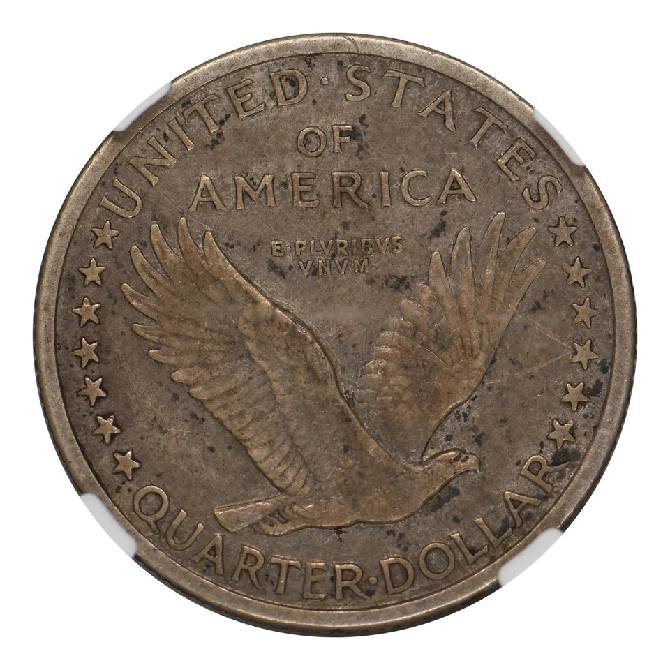 Cuarto de dólar Standing Liberty 1917-D NGC AU-50 Foto 2 de 4