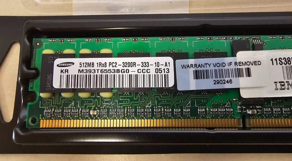 Samsung Memory M393T6553BG0-CCC 512Mb PC2-3200R Ref00317 - Image 2 of 2