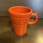 Fiesta Poppy Latte Coffee Mug Large Ring Handle Thumb Rest Homer Laughlin USA