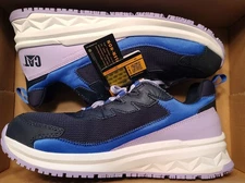 CAT Streamline Runner Women 9.5 Lilac Blue Work Shoes Carbon Toe Slip Resistant