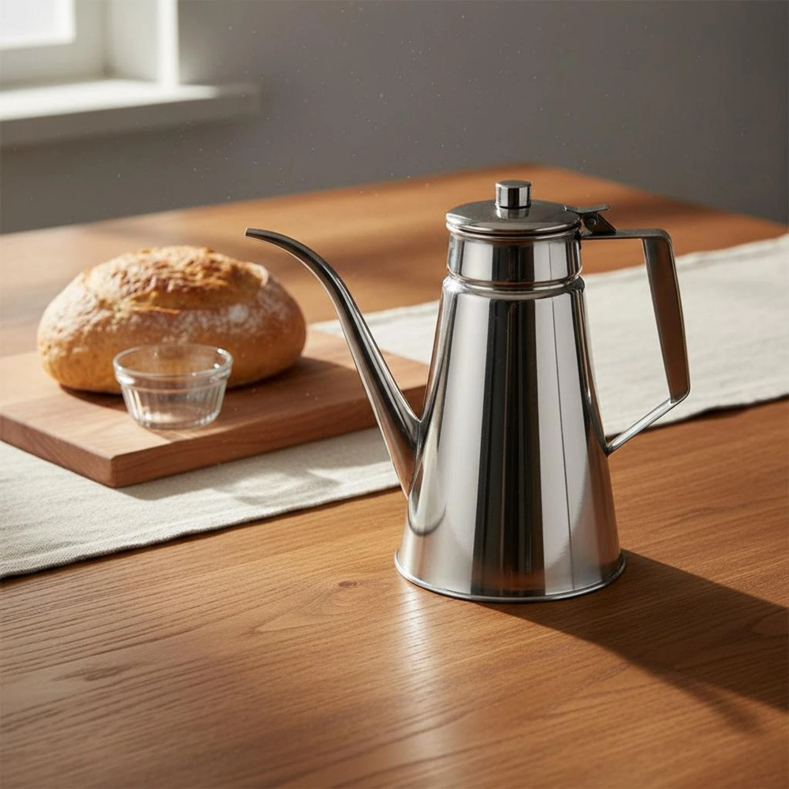 Stainless Steel Oil Pot Leak-Resistant Kitchenware Wide Mouth Design