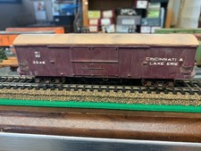 UNKNOWN MAKER Cincinnati & Lake Erie C&LE 50' BOX CAR METAL HO TROLLEY BRASS?