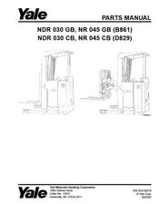 Yale NDR030GB, NR045GB B861 NDR030CB D829 Jack Forklift Parts Catalog Manual PDF