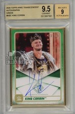 King Corbin 2020 Topps Transcendent WWE Green Autograph Card /15 BGS 9.5