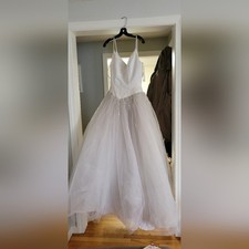 Beautiful Angelo Full Wedding Dress Beaded princess size 8