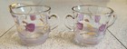 Vtg Blendo Bartlett Collins Sugar Bowl & Creamer Hand Painted Lavender Tulips — photo 3