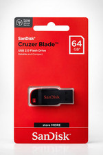 Image of SanDisk Cruzer Blade 64GB & 128GB USB Flash Drive 2.0 Memory Stick